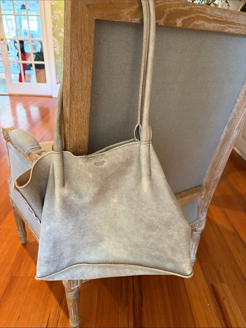Hammitt Suede Tote in Taupe Gray